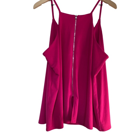 Bar III Zip-Back Halter Cutout Tank Top (XXL, Pink Bon Bon) NWT - Picture 4 of 5